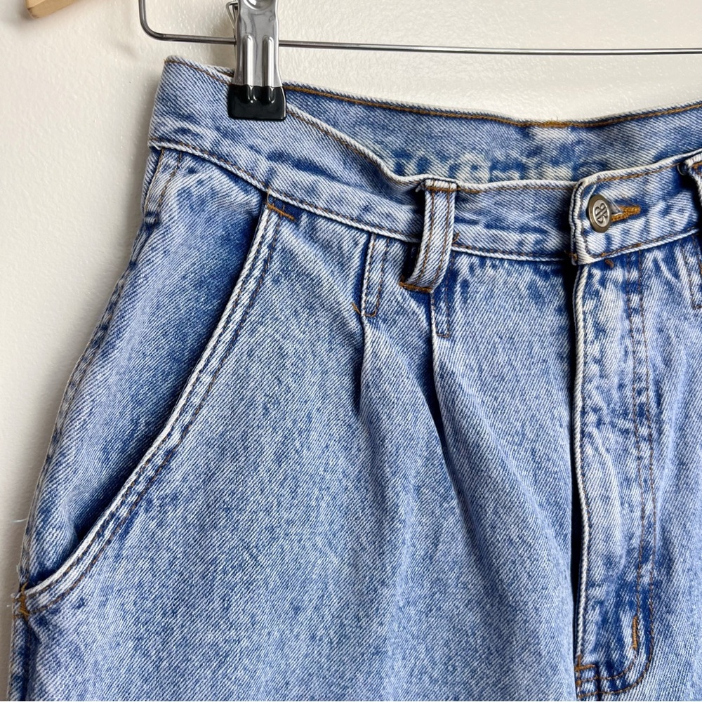 Vintage Bill Blass Front Pleat High Waisted Tapered Mom Jeans size 29 - Picture 5 of 9